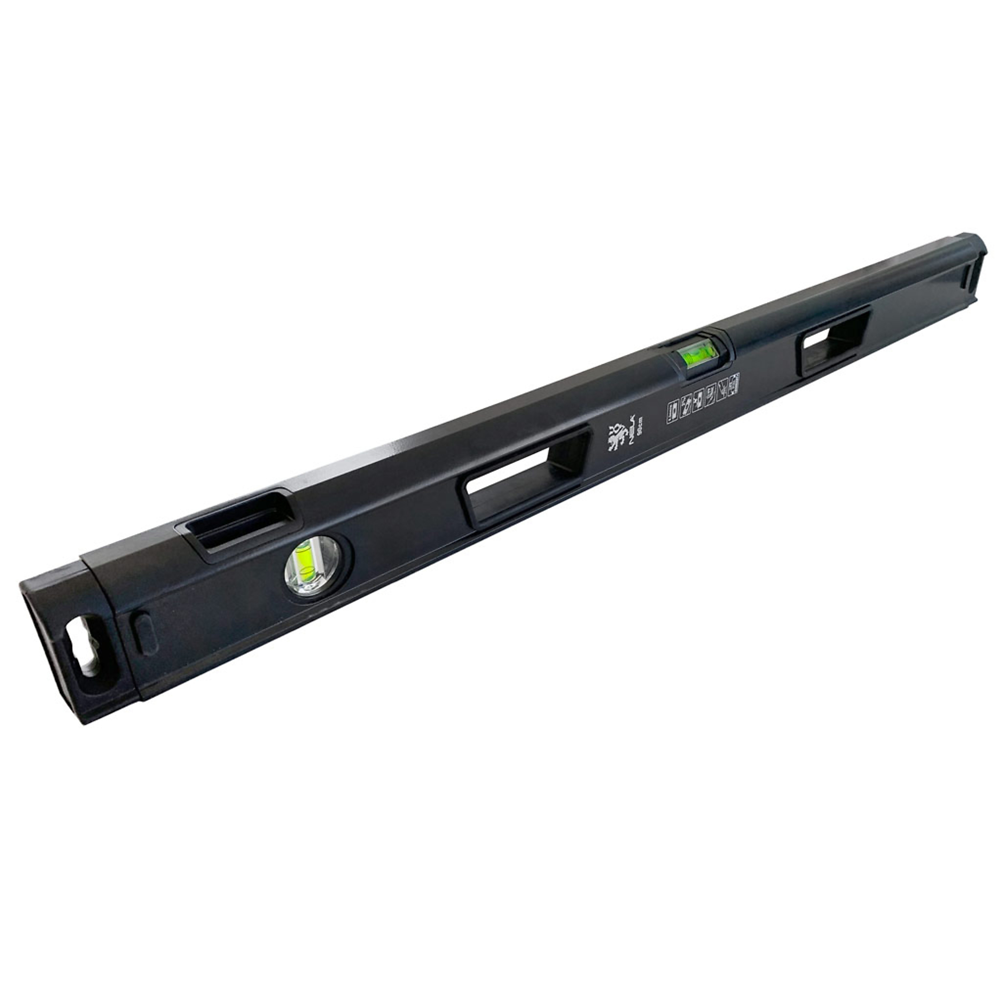 NELA Black Edition Level — 71in., Dual View Vertical Vials, Non-Slip Handles, Model# NELBLKSL71